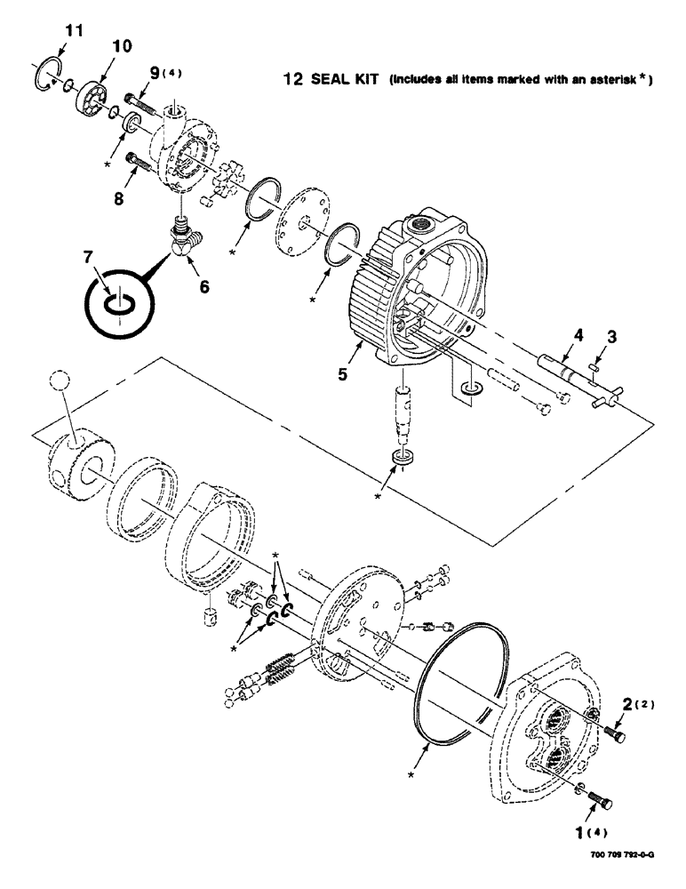 Схема запчастей Case IH 8820 - (9-080) - PUMP ASSEMBLY, VARIABLE, 700709792 HYDRAULIC PUMP ASSEMBLY COMPLETE (58) - ATTACHMENTS/HEADERS