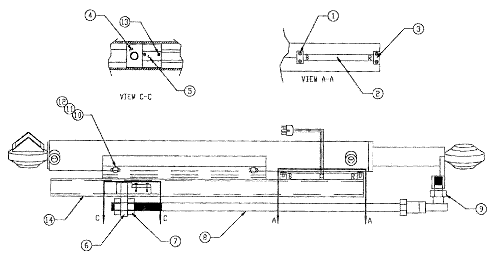 Схема запчастей Case IH PATRIOT XL - (08-007) - BOOM ASSEMBLY SWITCH MOUNTING (90 BOOM) (09) - BOOMS