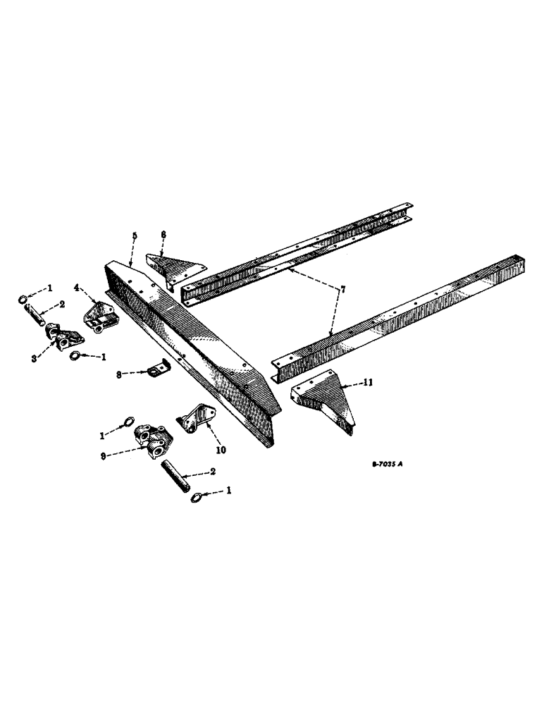 Схема запчастей Case IH VARIOUS - (B-036) - REAR FRAME AND AXLE BRACKET 