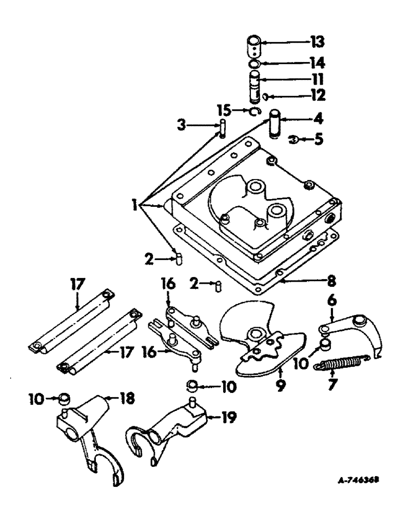 Схема запчастей Case IH 21456 - (07-27) - DRIVE TRAIN, GEAR SHIFT MECHANISM, SPEED TRANSMISSION (04) - Drive Train