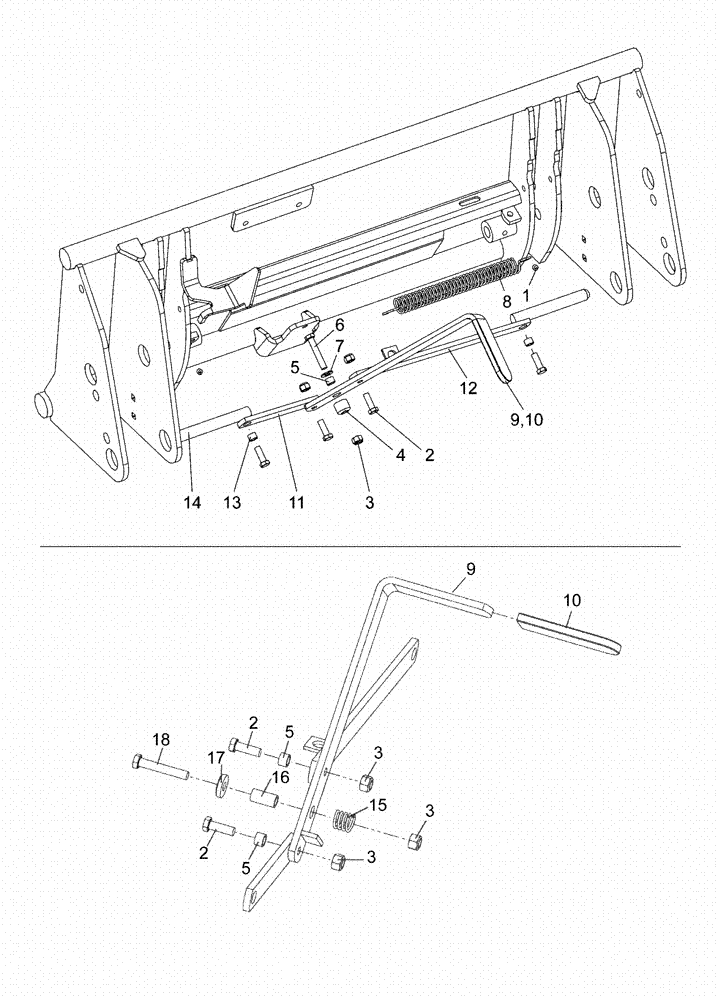 Схема запчастей Case IH LX750 - (82.100.AH[03]) - MANUAL LOCKING KIT - EU (82) - FRONT LOADER & BUCKET