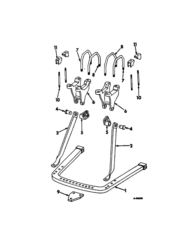 Схема запчастей Case IH 21456 - (09-02) - FRAME, VERTICALLY ADJUSTABLE DRAWBAR (12) - FRAME