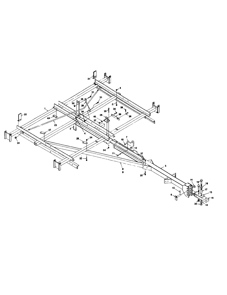 Схема запчастей Case IH 1200W-SERIES - (048) - MAIN FRAME AND POLE, NEW AND OLD STYLE 