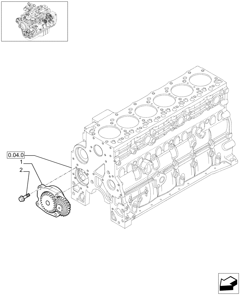 Схема запчастей Case IH F4GE9684D J600 - (0.30.0[01]) - OIL PUMP - ENGINE (504099881) 