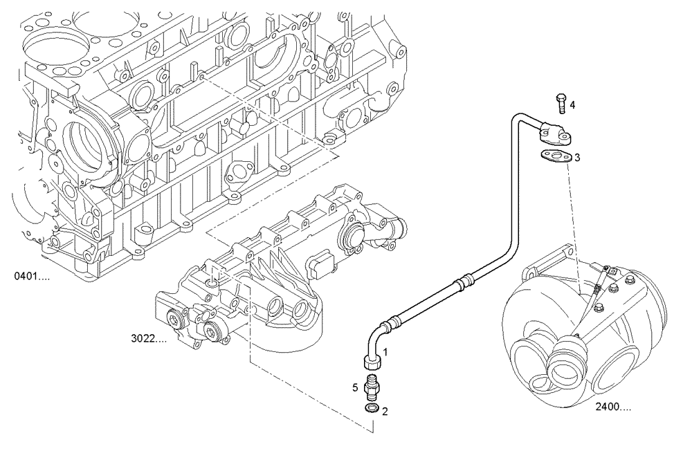 Схема запчастей Case IH F3AE0684N E907 - (3064.031) - OIL DELIVERY LINE [FROM # .....] 