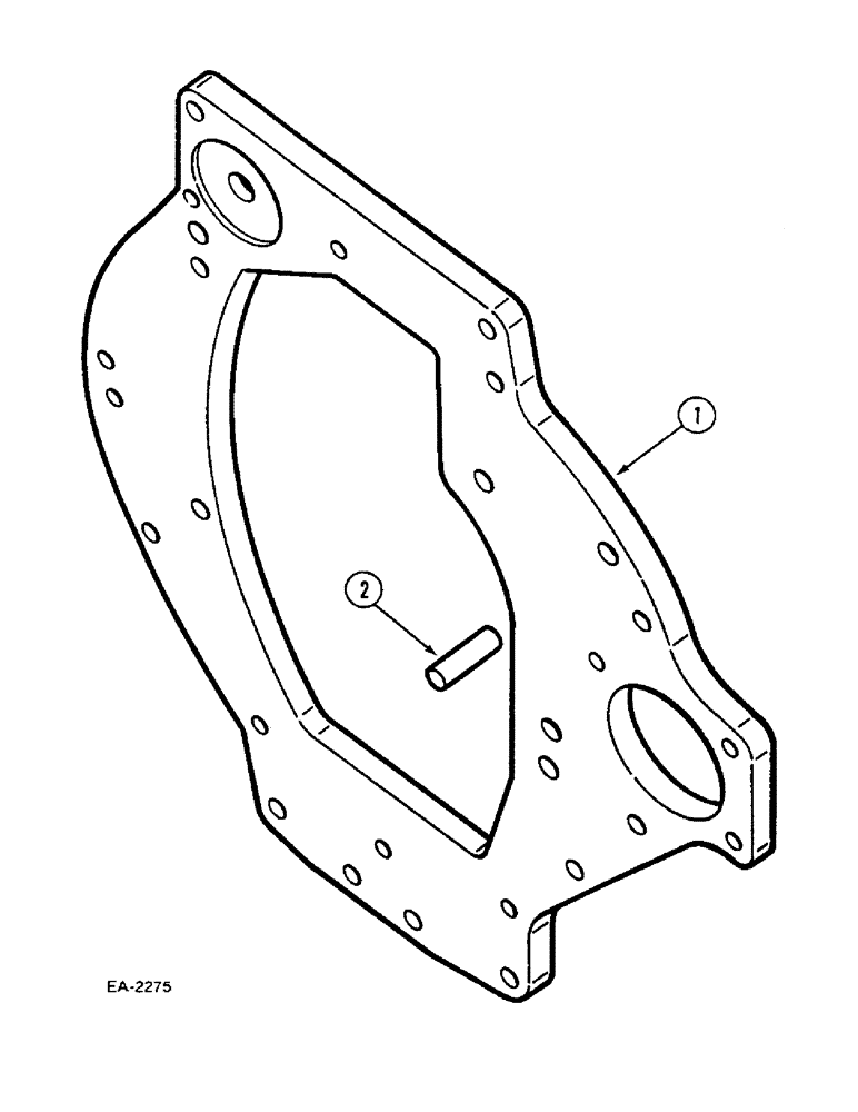 Схема запчастей Case IH 633 - (2-58) - FLYWHEEL HOUSING (02) - ENGINE