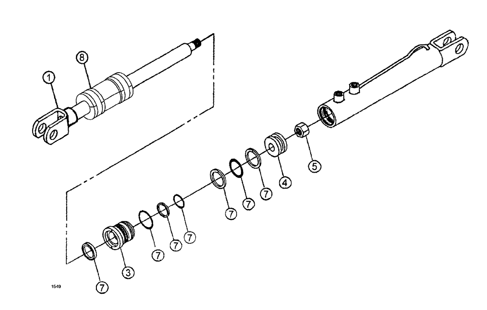 Схема запчастей Case IH SPX3150 - (152) - CYLINDERS, AXLE ADJUST (35) - HYDRAULIC SYSTEMS