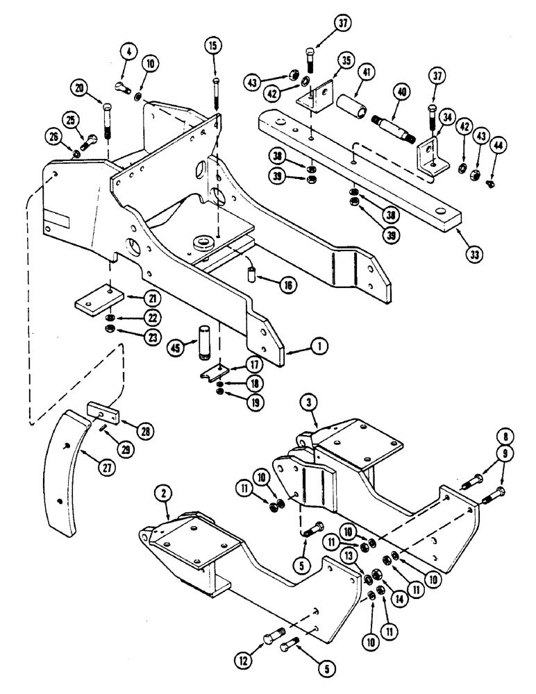 Схема запчастей Case IH 4690 - (9-338) - DRAWBAR AND SUPPORTS, P.I.N. 8860450 AND AFTER (09) - CHASSIS/ATTACHMENTS