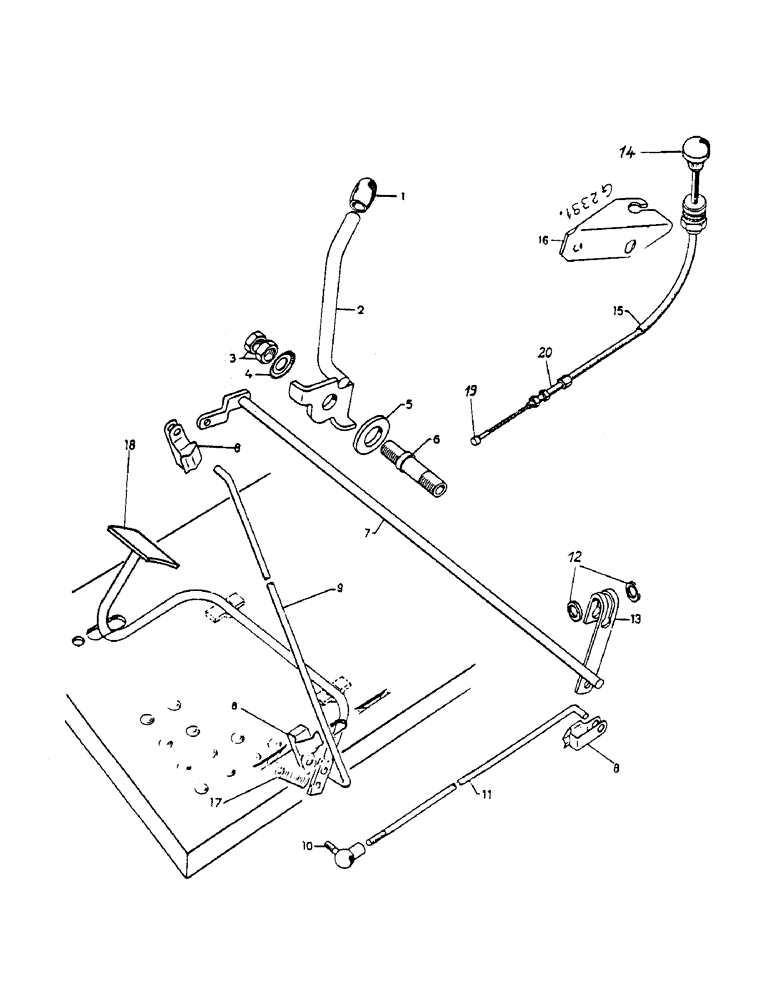 Схема запчастей Case IH 654 - (229) - HAND AND FOOT ACCELERATOR (09) - CHASSIS