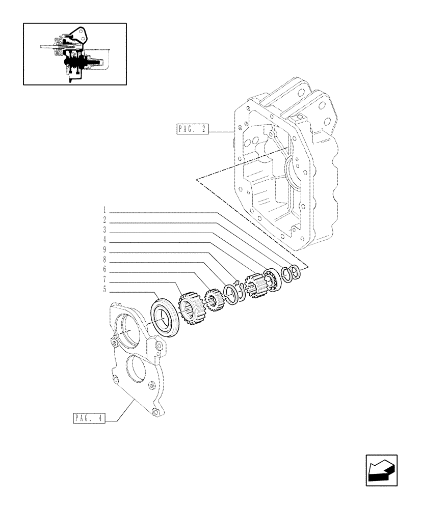 Схема запчастей Case IH MXM130 - (1.80.1[03]) - POWER TAKE-OFF 540/750/1000 RPM (07) - HYDRAULIC SYSTEM