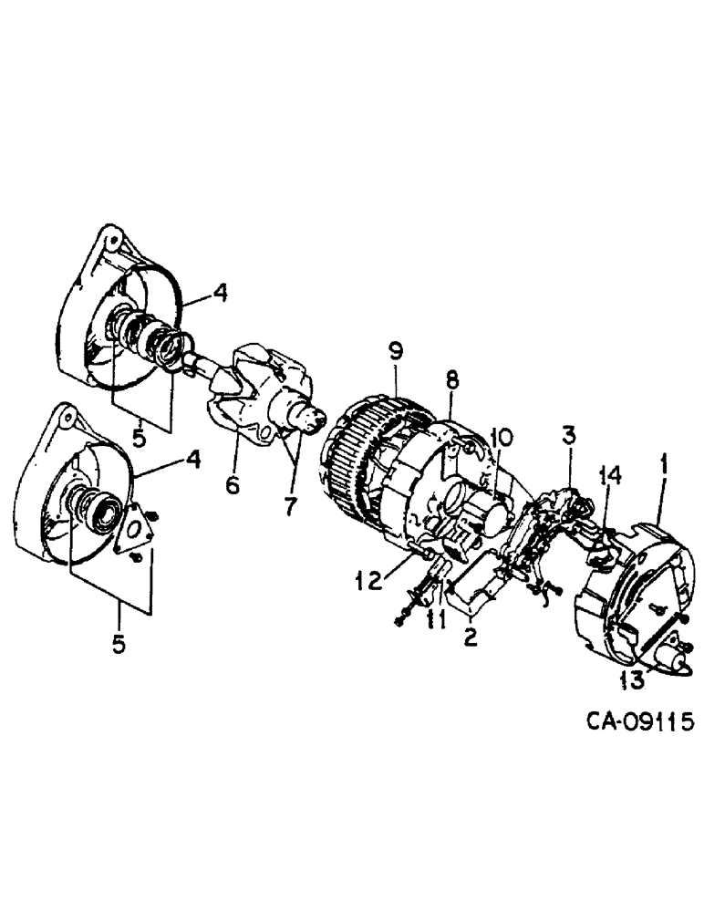 Схема запчастей Case IH 884 - (08-04) - ALTERNATOR, LUCAS MODEL A133-75 (06) - ELECTRICAL