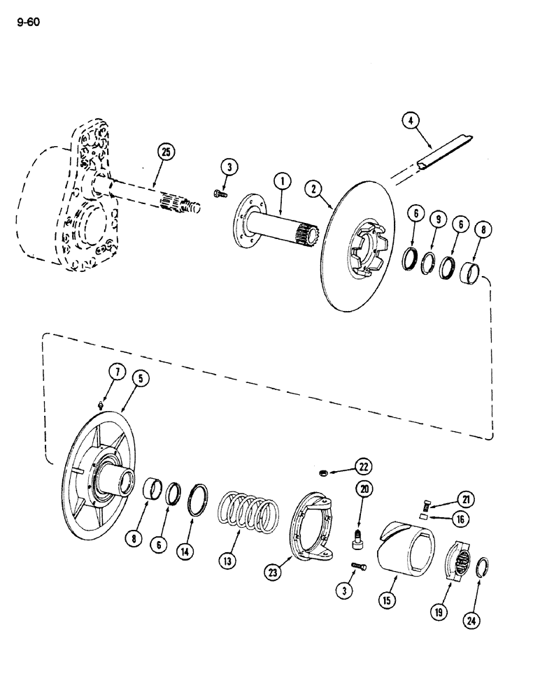 Схема запчастей Case IH 1620 - (9-060) - ROTOR DRIVE, P.I.N. JJC0022109 AND AFTER (14) - ROTOR, CONCANVES & SIEVE