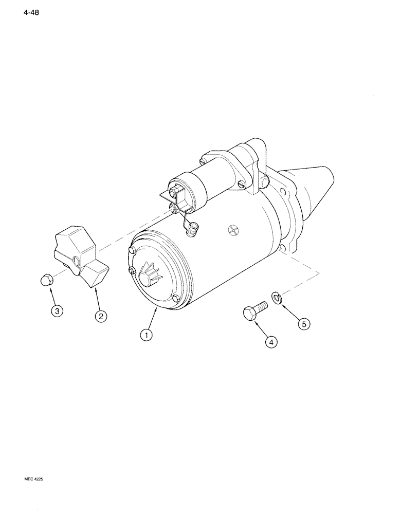 Схема запчастей Case IH 995 - (4-48) - STARTER MOTOR, MAGNETI-MARELLI (04) - ELECTRICAL SYSTEMS