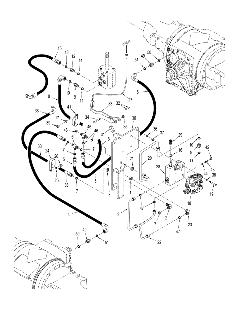 Схема запчастей Case IH STX375 - (07-04[01]) - 400 SERIES AXLE - PARK BRAKE CIRCUIT, WITHOUT DIFFERENTIAL LOCK, ASN JEE0102001 (07) - BRAKES