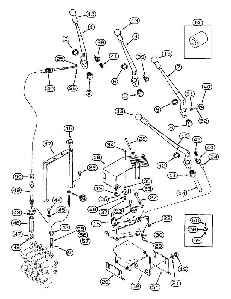 Схема запчастей Case IH 8950 - (8-068) - REMOTE HYDRAULIC CONTROLS (08) - HYDRAULICS