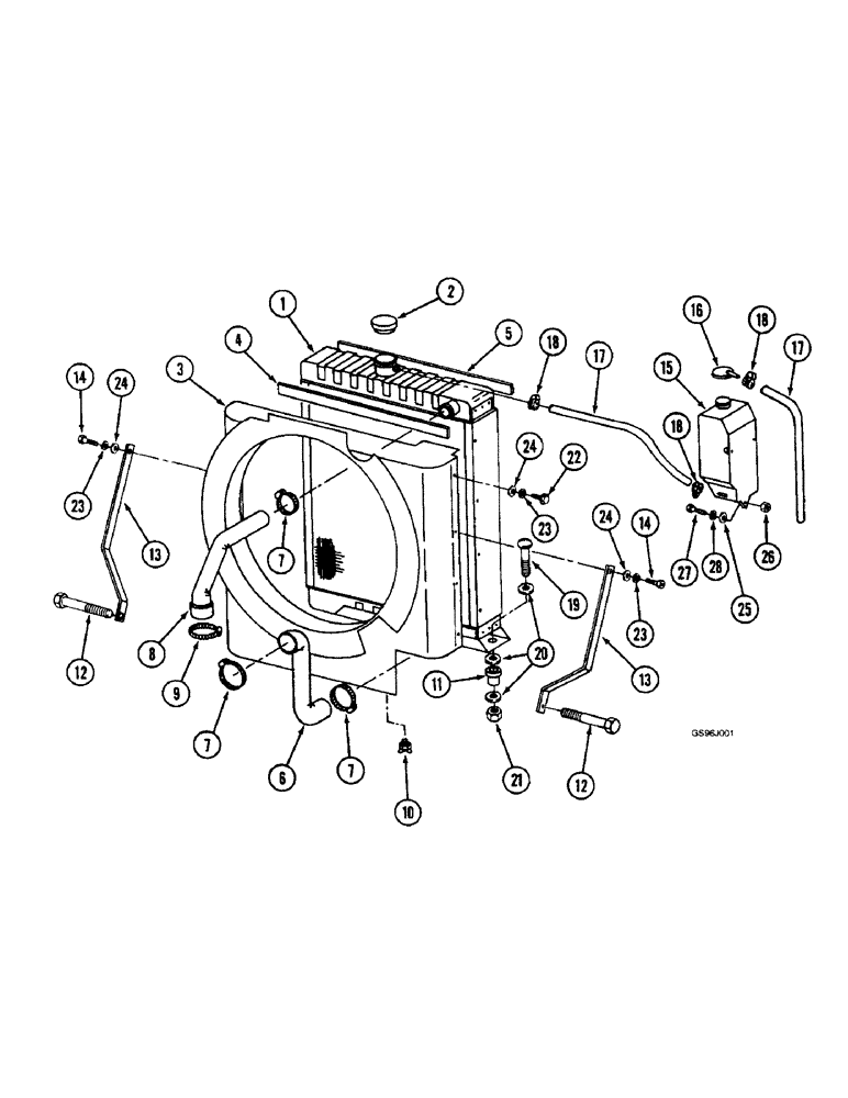 Схема запчастей Case IH 1660 - (2-02) - RADIATOR AND ATTACHING PARTS (01) - ENGINE