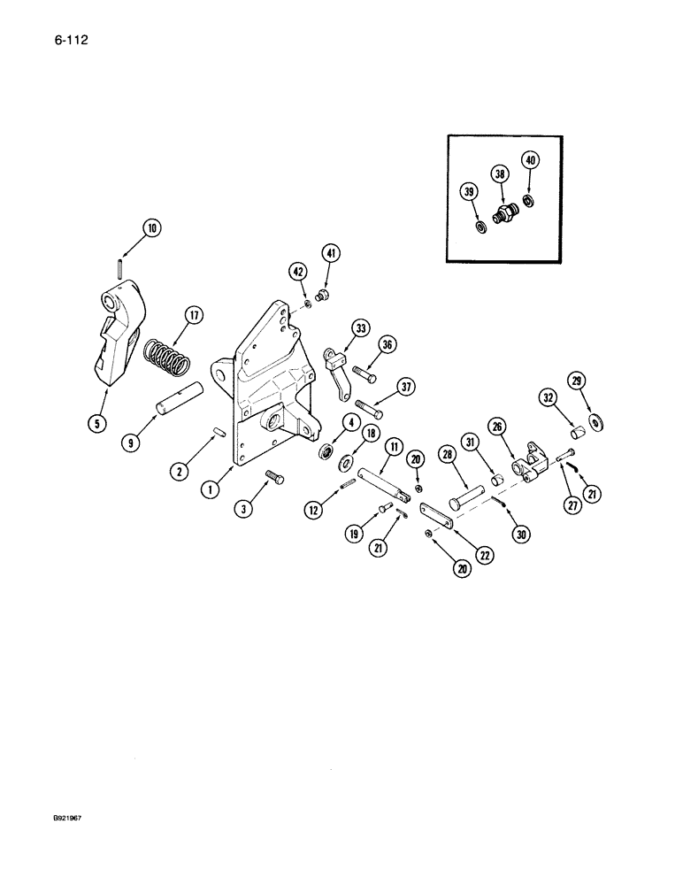 Схема запчастей Case IH 7150 - (6-112) - TRANSMISSION, PARK LOCK (06) - POWER TRAIN