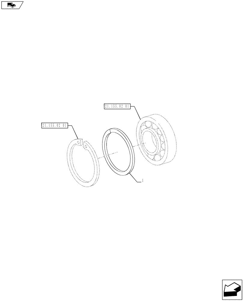 Схема запчастей Case IH PUMA 200 - (21.155.02[03]) - ENGAGEMENT CLUTCH CONTROL - SHIMS (21) - TRANSMISSION