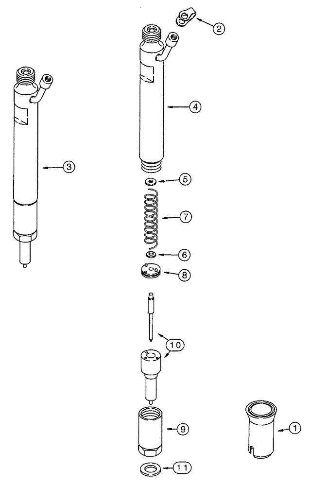 Схема запчастей Case IH 7240 - (3-042) - FUEL INJECTION NOZZLE, 6T-830 AND 6TA-830 ENGINE, PRIOR TO TRACTOR PIN JJA0064978 (03) - FUEL SYSTEM