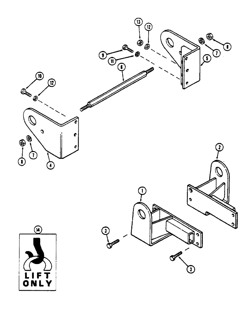 Схема запчастей Case IH 1570 - (239A) - LOADING LIFT EYES, FRONT (09) - CHASSIS/ATTACHMENTS