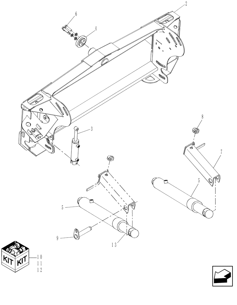 Схема запчастей Case IH 7230 - (35.162.04) - HEAVY DUTY FEEDER LIFT (35) - HYDRAULIC SYSTEMS