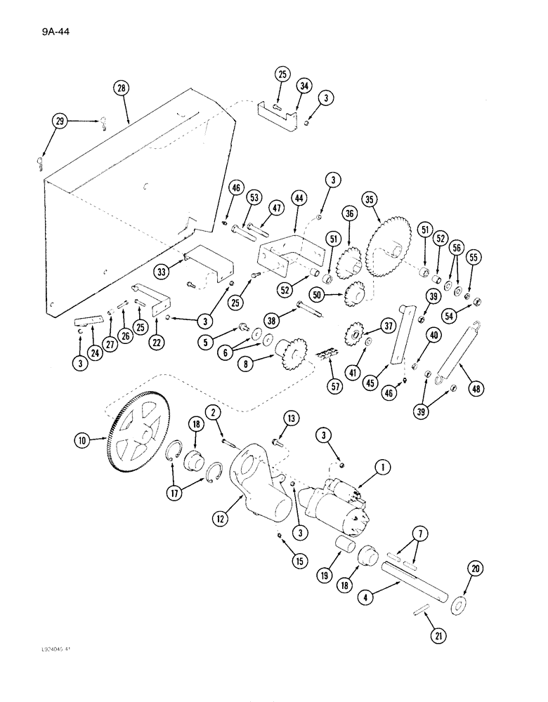 Схема запчастей Case IH 1640 - (9A-44) - FEEDER REVERSER, WITH ROCK TRAP (13) - FEEDER