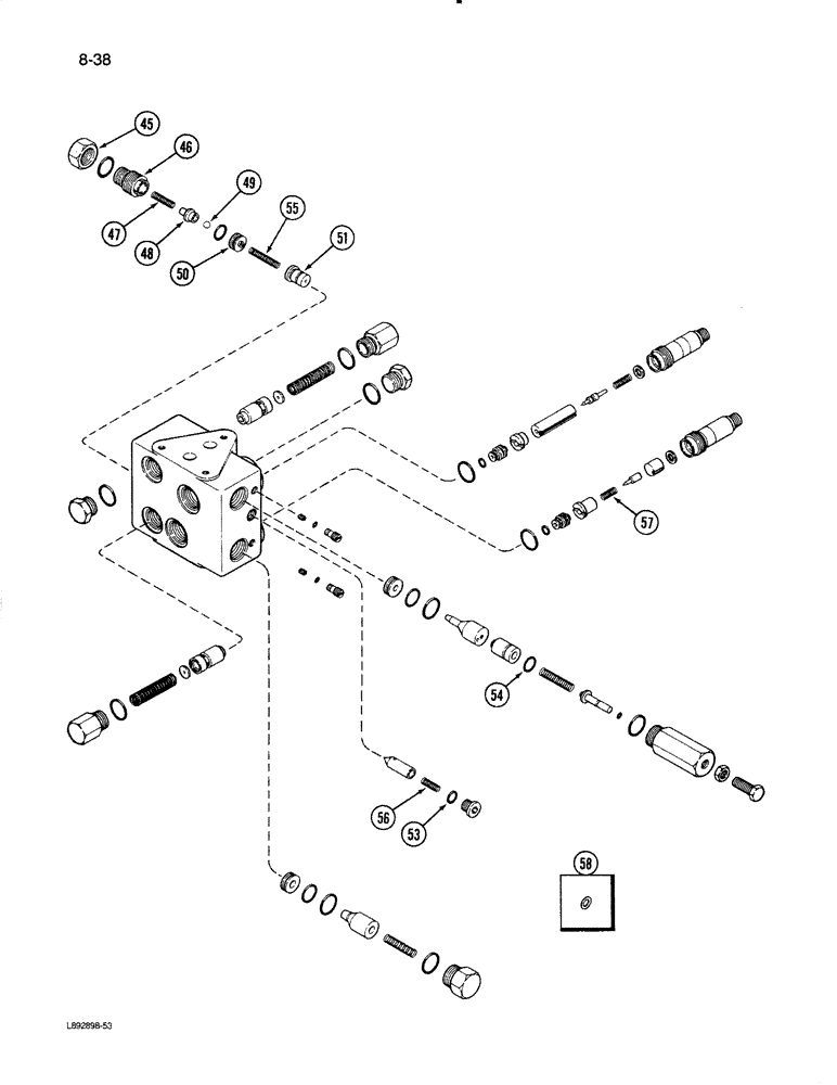 Схема запчастей Case IH 1670 - (8-38) - HEADER VALVE, (CONT) (07) - HYDRAULICS