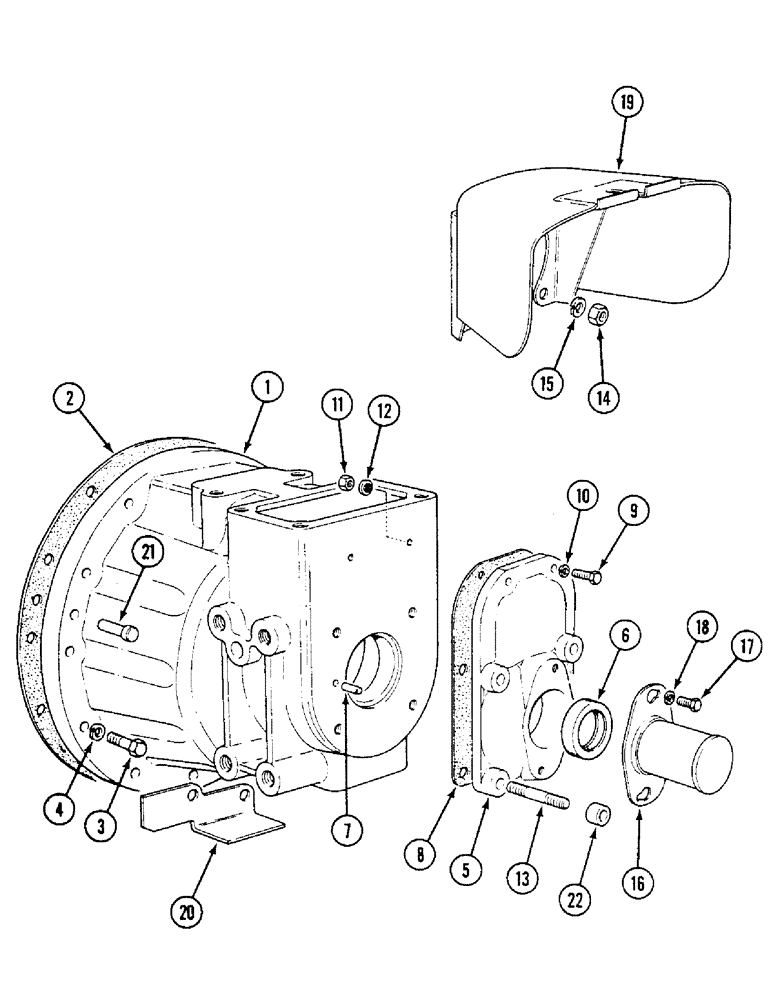 Схема запчастей Case IH 1294 - (6-194) - POWER TAKE-OFF, HOUSING AND COVERS (06) - POWER TRAIN