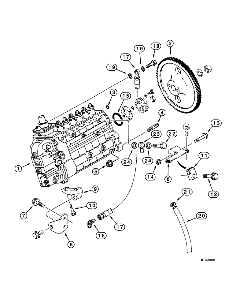 Схема запчастей Case IH 2188 - (3-07A) - FUEL INJECTION PUMP AND DRIVE, 6TA-830 EMISSIONS CERTIFIED ENGINE, COMBINE P.I.N. JJC0191483 AND AFT (02) - FUEL SYSTEM