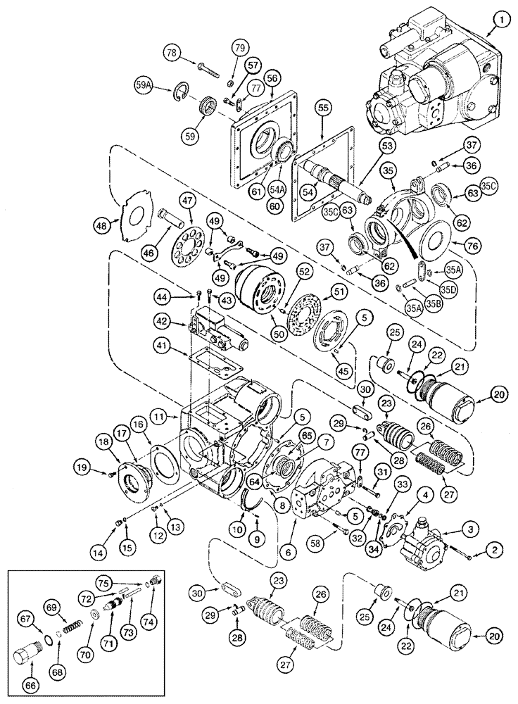 Схема запчастей Case IH 2366 - (06-10) - PUMP ASSY - HYDROSTATIC - CORN AND GRAIN COMBINE ASN JJC0254033 - RICE COMBINE ASN JJC0254130 (03) - POWER TRAIN