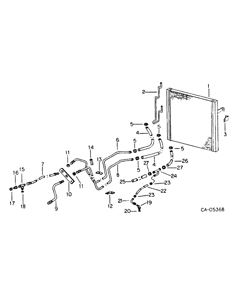 Схема запчастей Case IH HYDRO 186 - (06-01) - COOLING, OIL COOLER AND CONNECTIONS Cooling