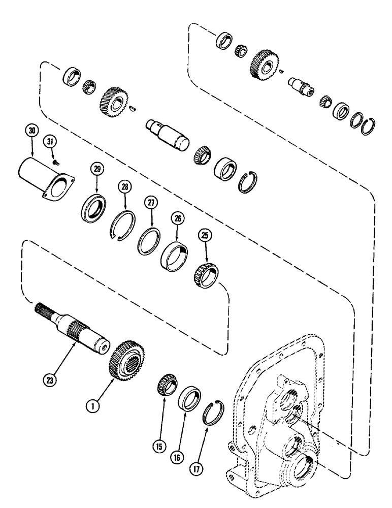 Схема запчастей Case IH 3294 - (6-236) - PTO OUTPUT SHAFT, 1000 RPM (06) - POWER TRAIN