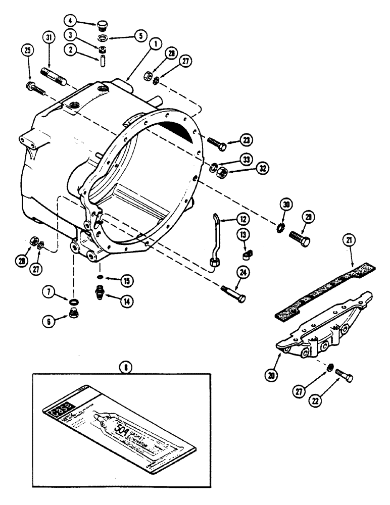 Схема запчастей Case IH 4690 - (6-152) - CLUTCH HOUSING (06) - POWER TRAIN