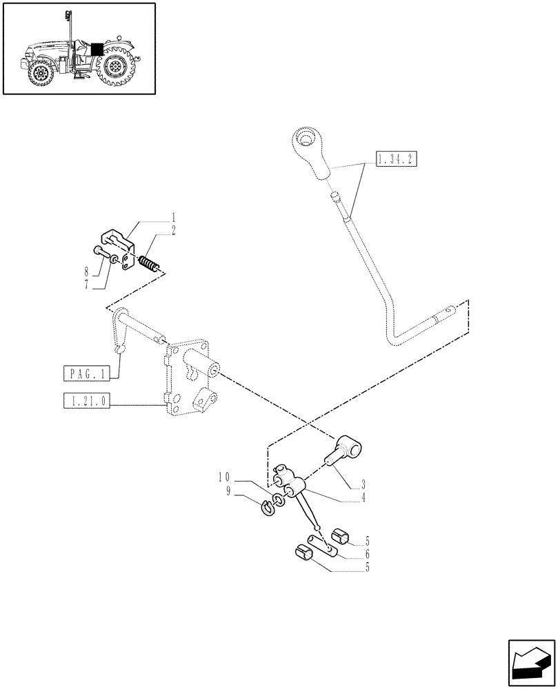 Схема запчастей Case IH JX1095N - (1.29.1/01) - (VAR.007) NA PACKAGE - TRANSMISSION EXTERNAL SHIFTING CONTROLS (03) - TRANSMISSION