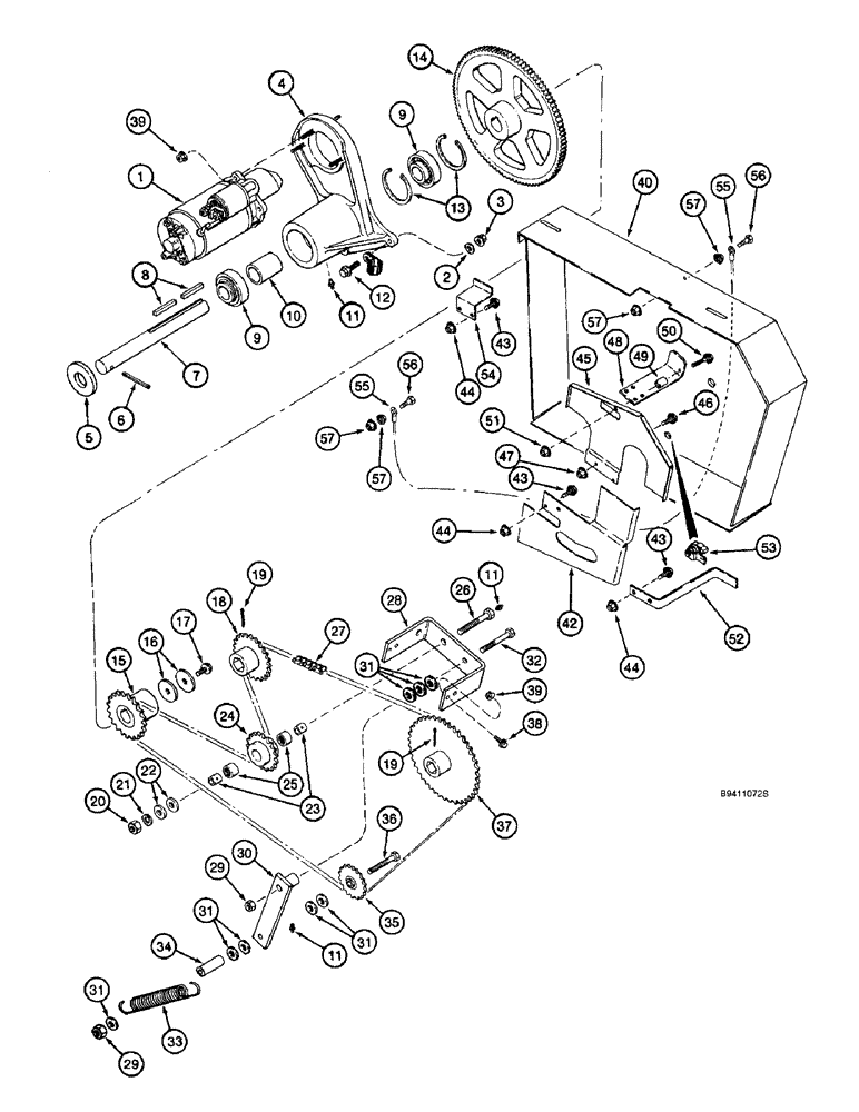 Схема запчастей Case IH 2144 - (9A-46) - FEEDER REVERSER, WITH ROCK TRAP (13) - FEEDER