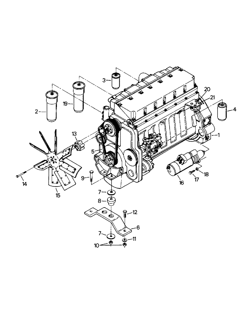 Схема запчастей Case IH STEIGER - (04-02) - ENGINE AND ATTACHING PARTS, CUMMINS L10 ENGINE (04) - Drive Train