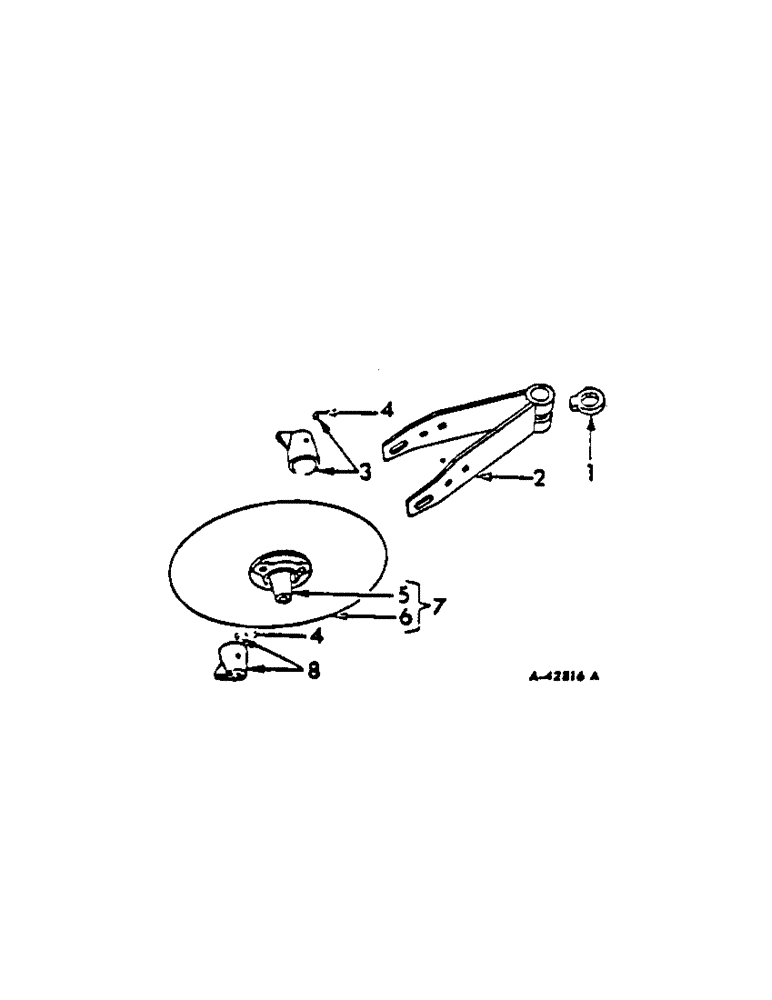 Схема запчастей Case IH 511 - (W-03[A]) - ROLLING COLTER, YOKE TYPE, ONE PER FURROW 