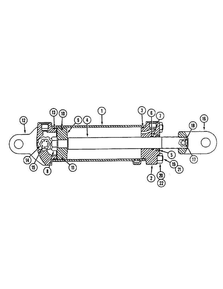 Схема запчастей Case IH 4500 - (8-058) - HYDRAULIC CYLINDER, WITH DUAL FRONT PORTS, 3-1/4 ID X 8 INCH STROKE, IH (08) - HYDRAULICS