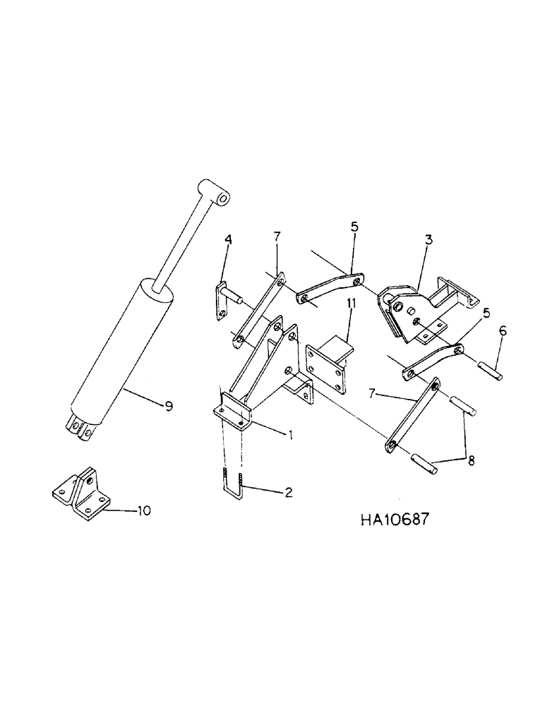 Схема запчастей Case IH 4700 - (A-20) - SECONDARY WING FRAME EXTENSION REAR HINGES, RIGID TYPE, FOR USE W/44 DOUBLE FOLD MODELS 