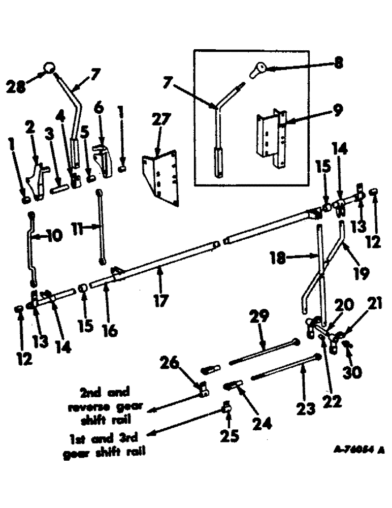 Схема запчастей Case IH 403 - (101) - TRANSMISSION GEAR SHIFT CONTROL (21) - TRANSMISSION