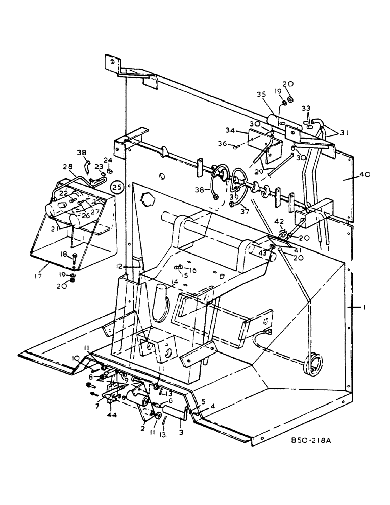 Схема запчастей Case IH 784 - (04-021) - PLATE, BRAKE RESERVOIR AND PIPES, DE-LUXE CAB (5.1) - BRAKES