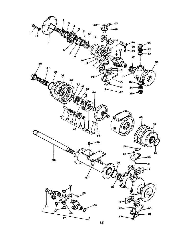 Схема запчастей Case IH 785 - (07-109) - FRONT AXLE, 4-WHEEL DRIVE (04) - Drive Train