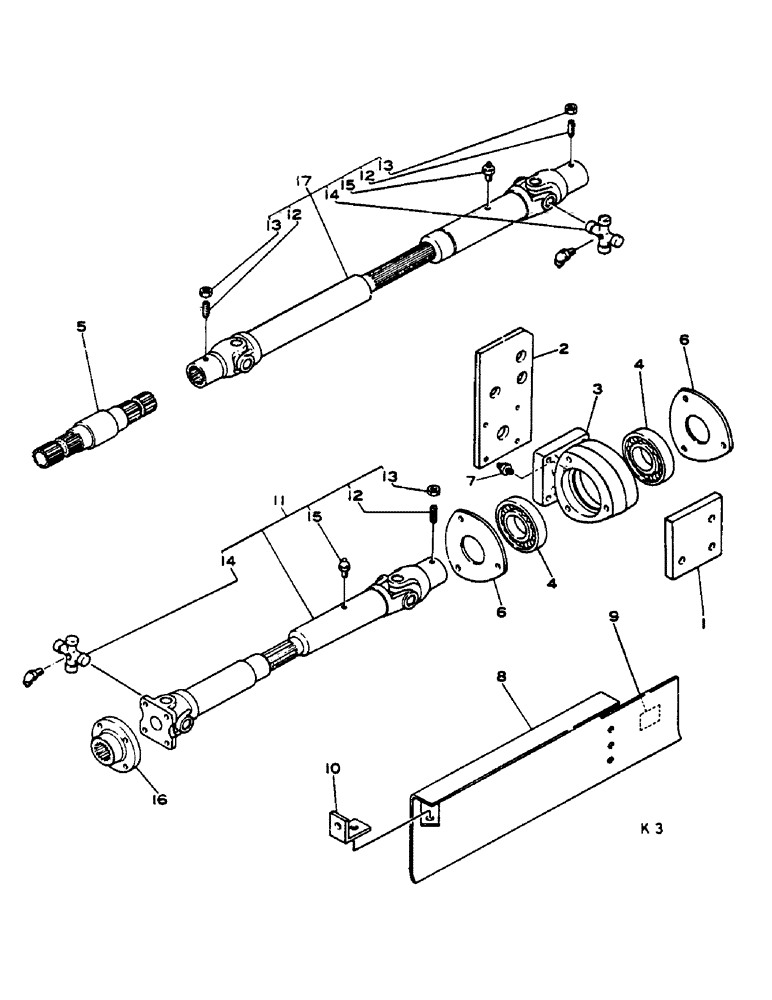 Схема запчастей Case IH 785 - (07-105) - PROPELLER SHAFT, 4-WHEEL DRIVE (04) - Drive Train