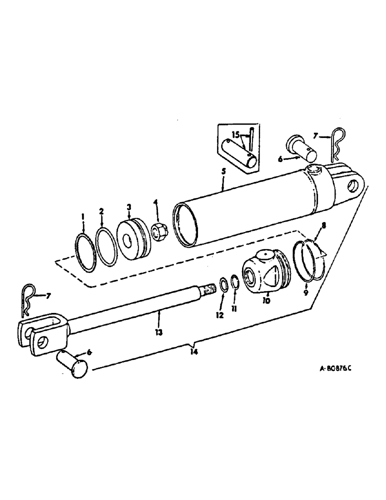 Схема запчастей Case IH 710 - (AP-29) - HYDRAULIC CYLINDER, 3 X 8, SINGLE ACTING 