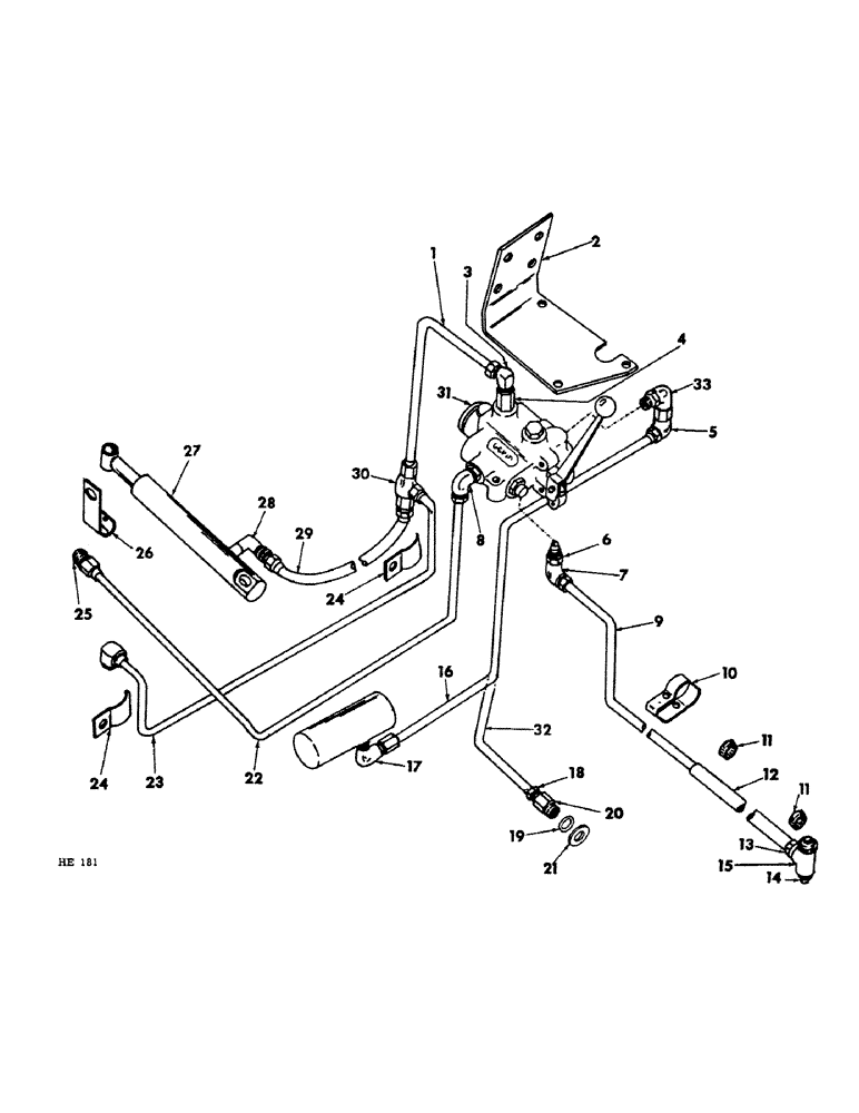 Схема запчастей Case IH 1501 - (A-12) - HYDR SYSTEM, TRACTOR TO VALVE AND BOOM HYDR, MODEL 424 1966 TO 1972, MODEL 444 USA 1967 TO 1972 