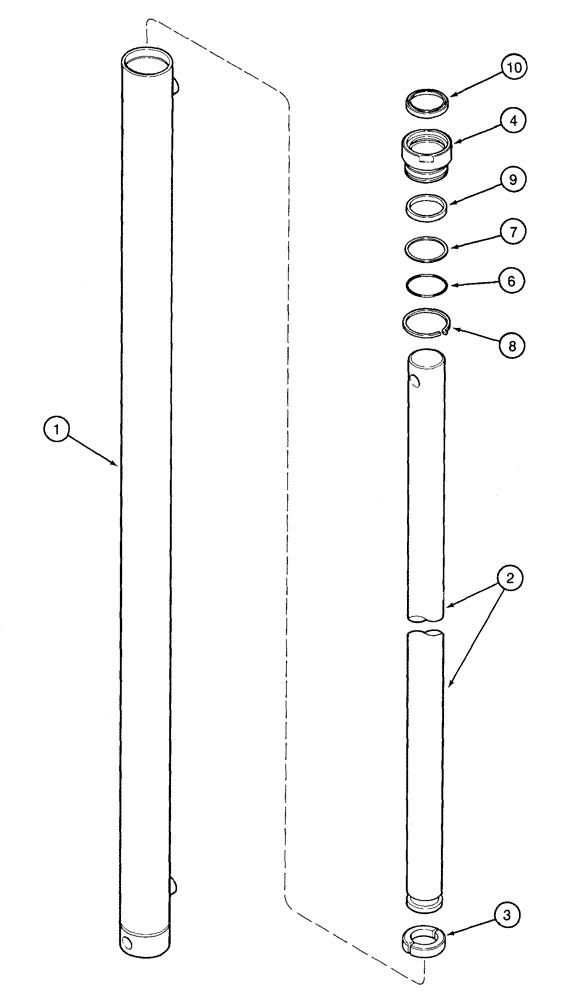 Схема запчастей Case IH 2155 - (8-50) - BASKET LIFT SLAVE CYLINDER ASSEMBLY (07) - HYDRAULICS