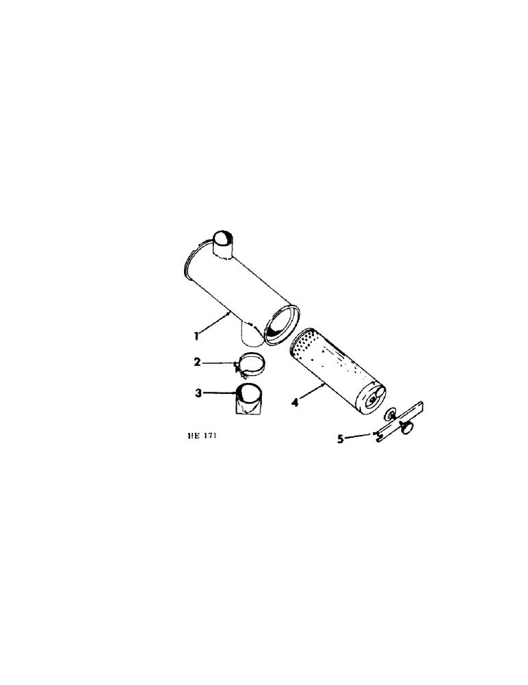 Схема запчастей Case IH 225 - (E-3[A]) - FUEL SYSTEM, AIR CLEANER, DRY-TYPE, UNITED (02) - FUEL SYSTEM