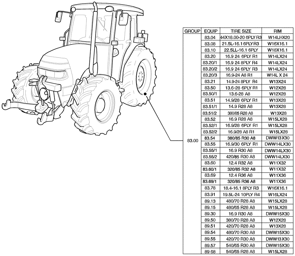 Схема запчастей Case IH JX1085C - (SEC. 11[03]) - TRACTION (00) - GENERAL