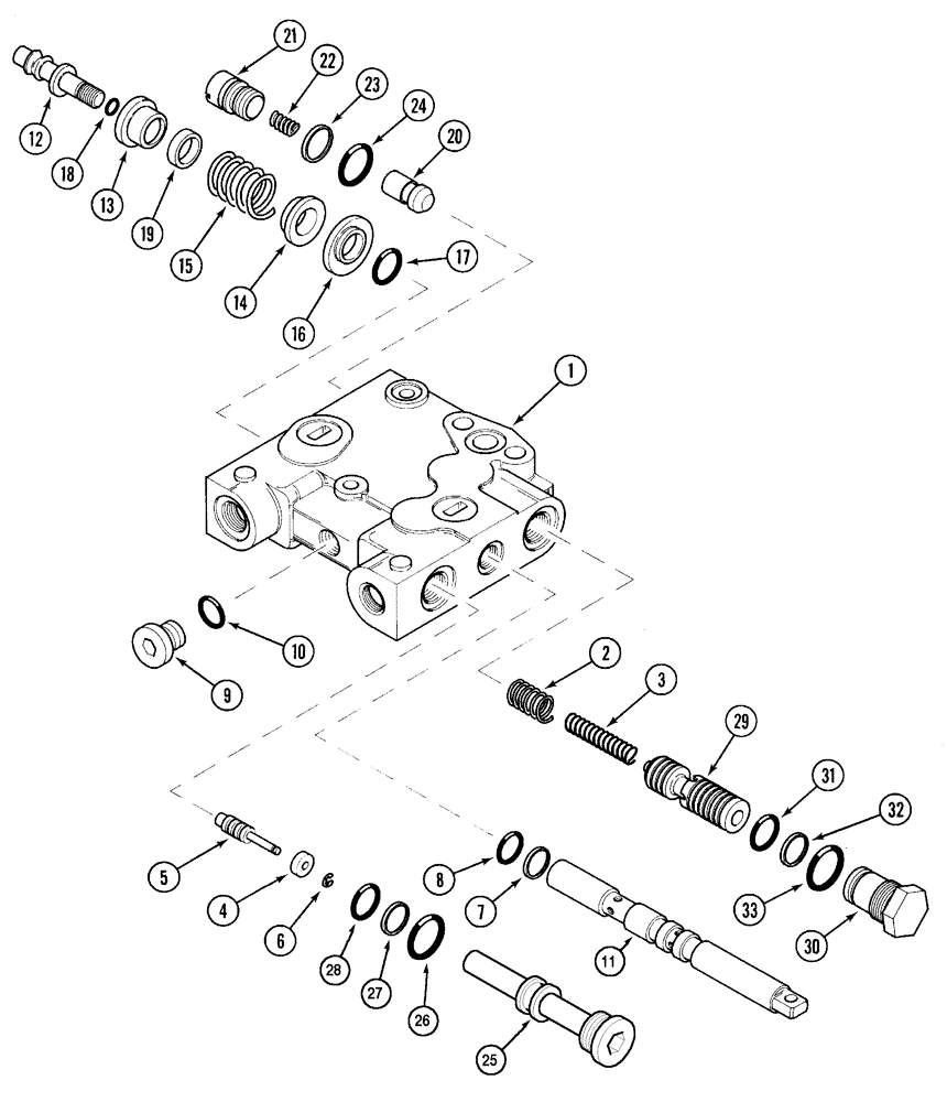 Схема запчастей Case IH MX80C - (08-23) - REMOTE CONTROL VALVE (08) - HYDRAULICS