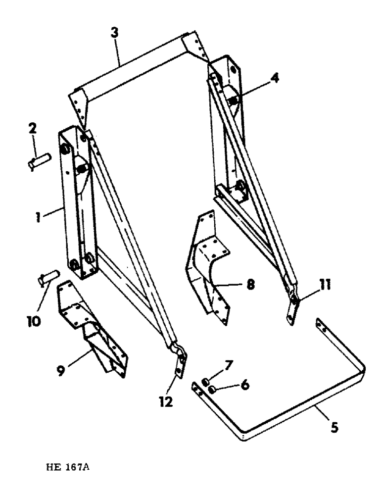 Схема запчастей Case IH 1501 - (A-05) - SUB-FRAME AND GRILLE GUARD, TRACTORS 424 1966 TO 1972, B414 21967 TO 1972, 276 1969 TO 1972 